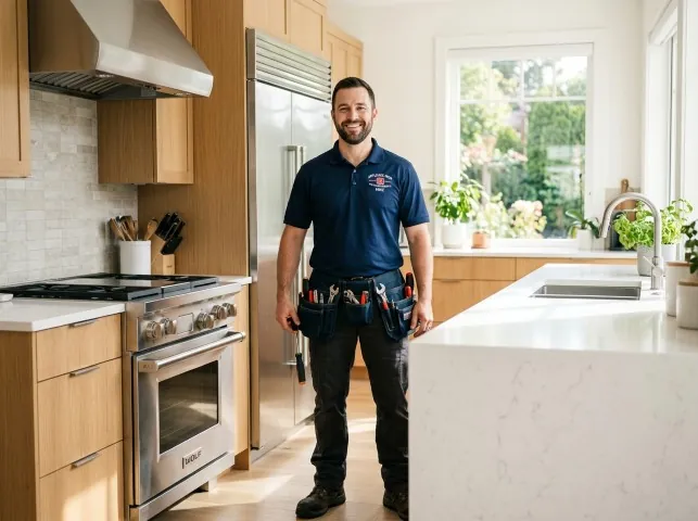 Appliance Repair Hero technician after an appliance repair in a Mississippi home